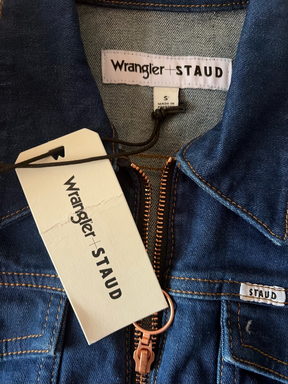 STAUD x Wrangler The Body Denim Jumpsuit - Picture 3 of 7